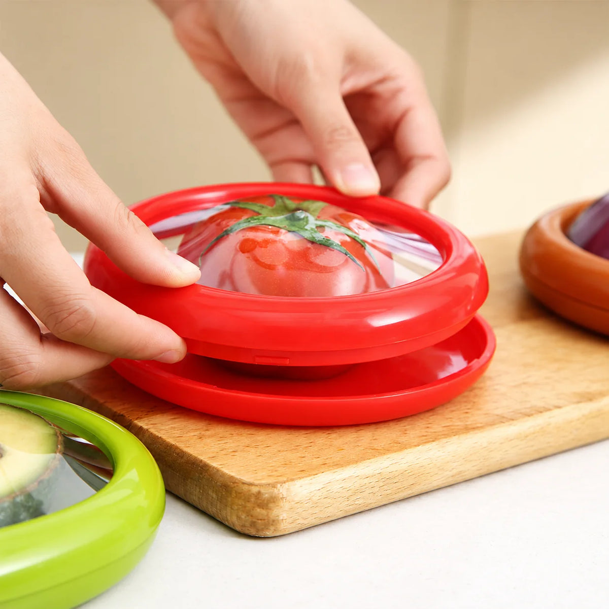 Food Covers Silicone Reusable Dishwasher-Safe Set of 4