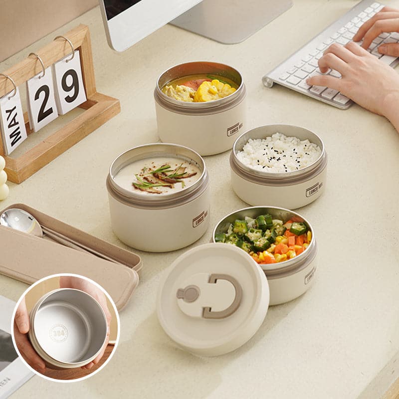 Food Jar Stainless Steel Double-Walled Leak-Proof