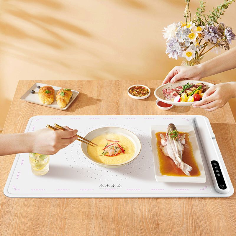 Food Warming Tray Silicone Mat 17 Heat Settings Auto Shutoff