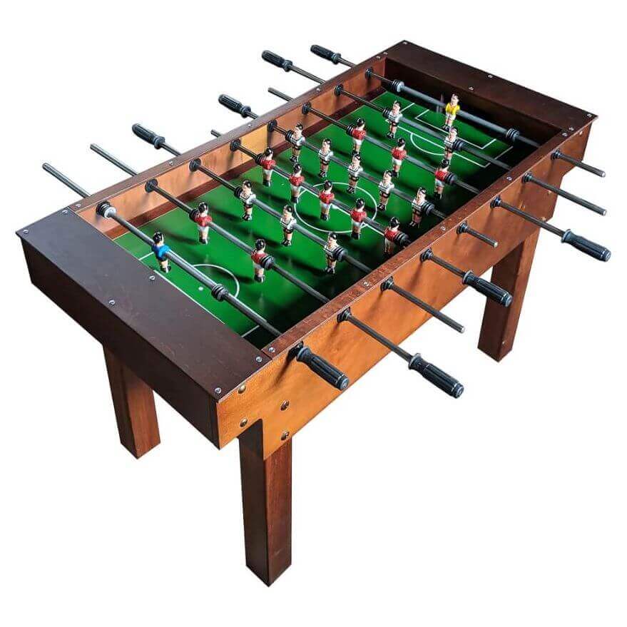 Foosball Table Handmade Portuguese Wood Acrylic Field & Aluminum Players