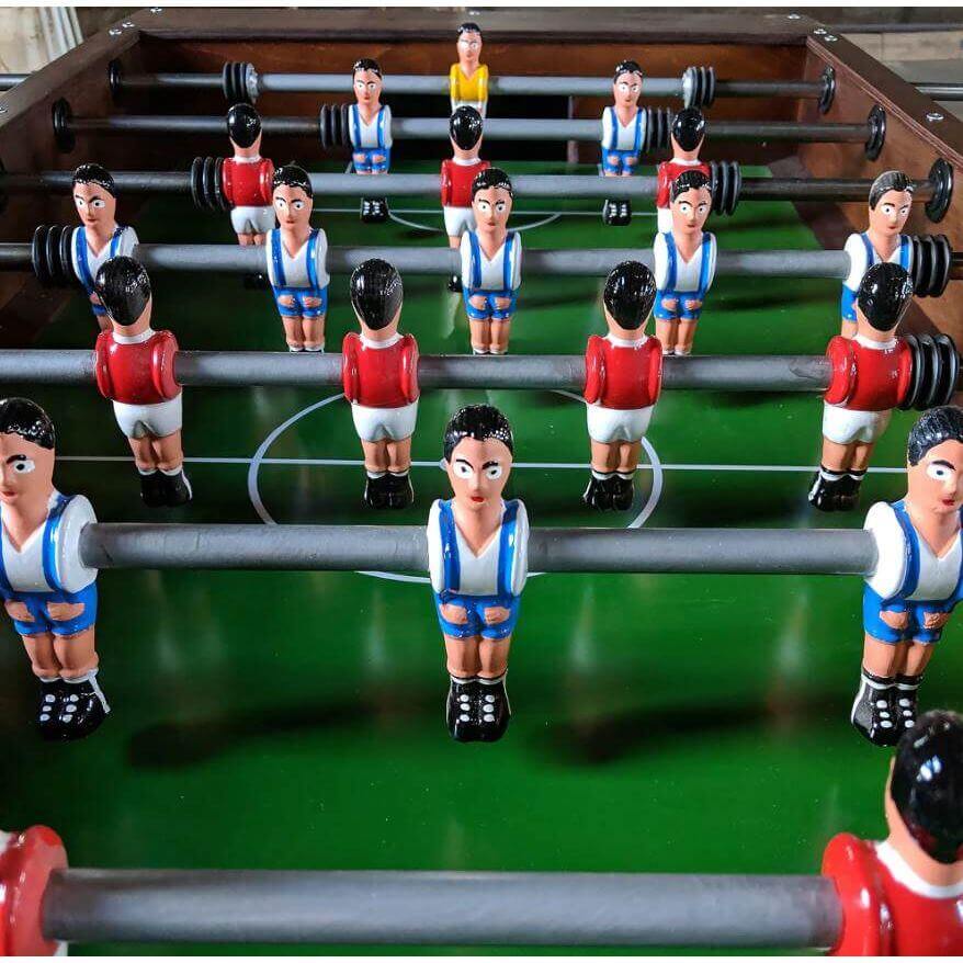 Foosball Table Handmade Portuguese Wood Acrylic Field & Aluminum Players