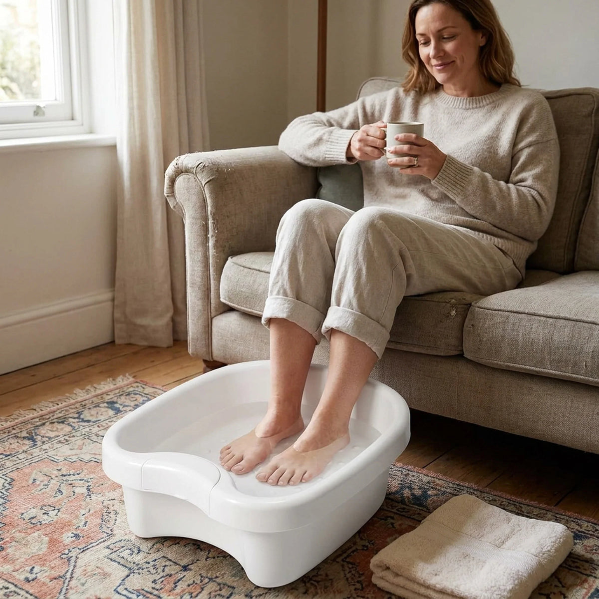 Foot Soaking Basin Spacious Textured Massage Bottom