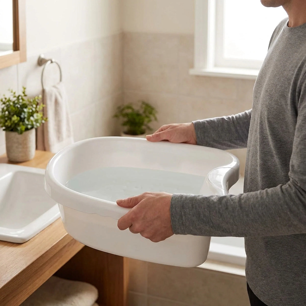 Foot Soaking Basin Spacious Textured Massage Bottom