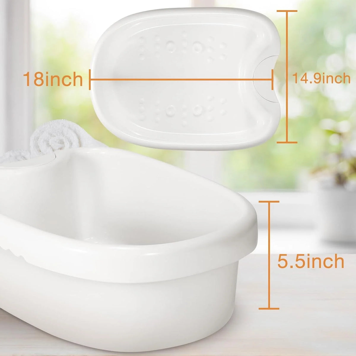 Foot Soaking Basin Spacious Textured Massage Bottom