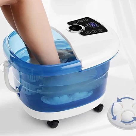 Foot Spa Adjustable Heat Bubble Massage Textured Rollers