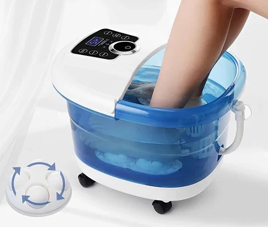 Foot Spa Massager Adjustable Heat Bubble & Roller Massage