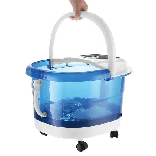 Foot Spa Massager Adjustable Heat Bubble & Roller Massage