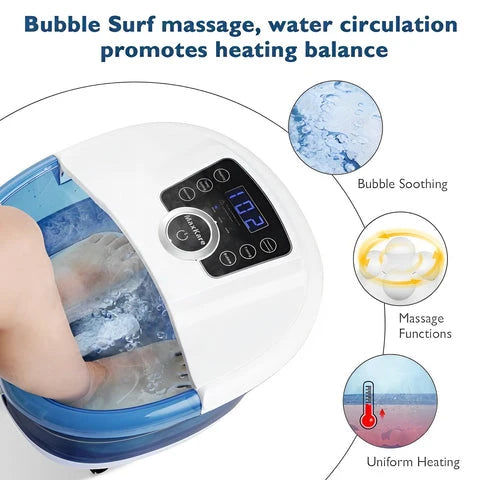 Foot Spa Massager Adjustable Heat & Oxygen Bubbles