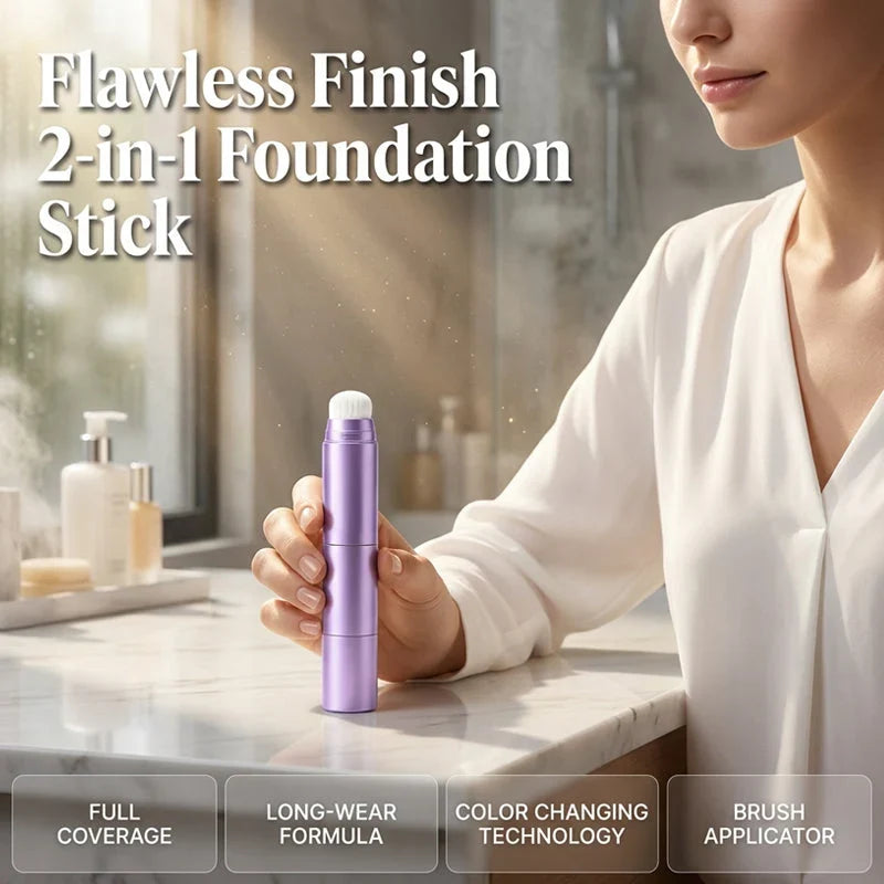 Foundation Stick Built-In Blending Brush Smudge- & Sweat-Resistant