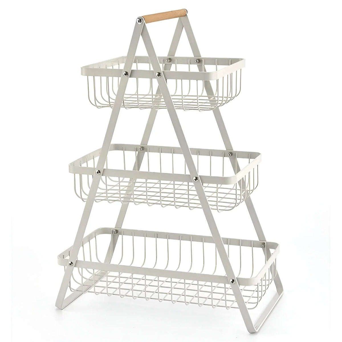 Fruit Basket Tiered Carbon Steel Space-Saving