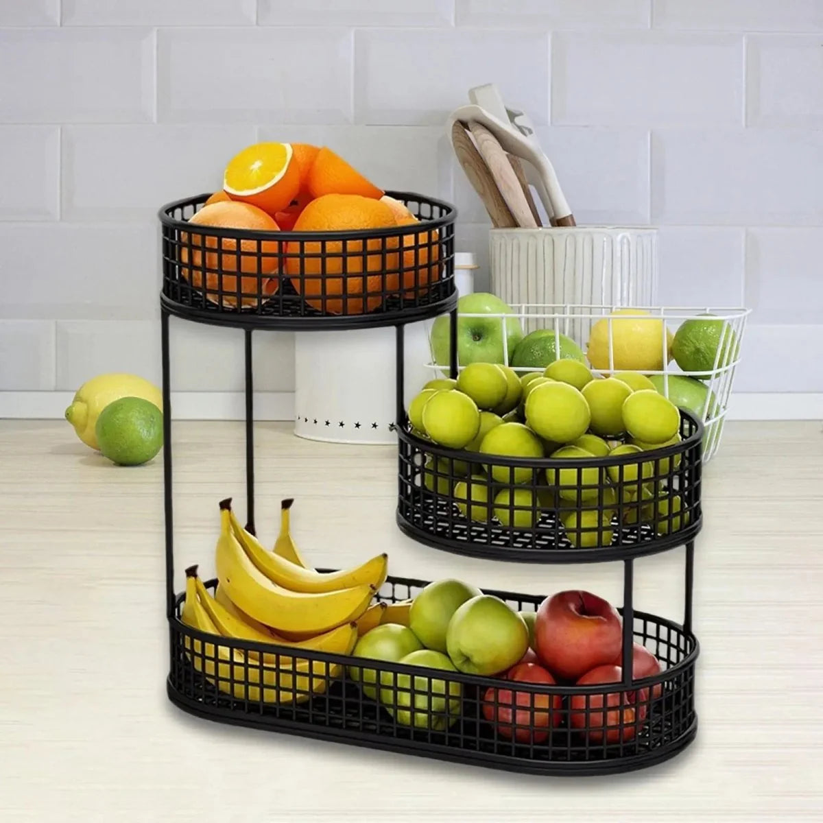 Fruit Stand Multi-Tier Metal Space-Saving