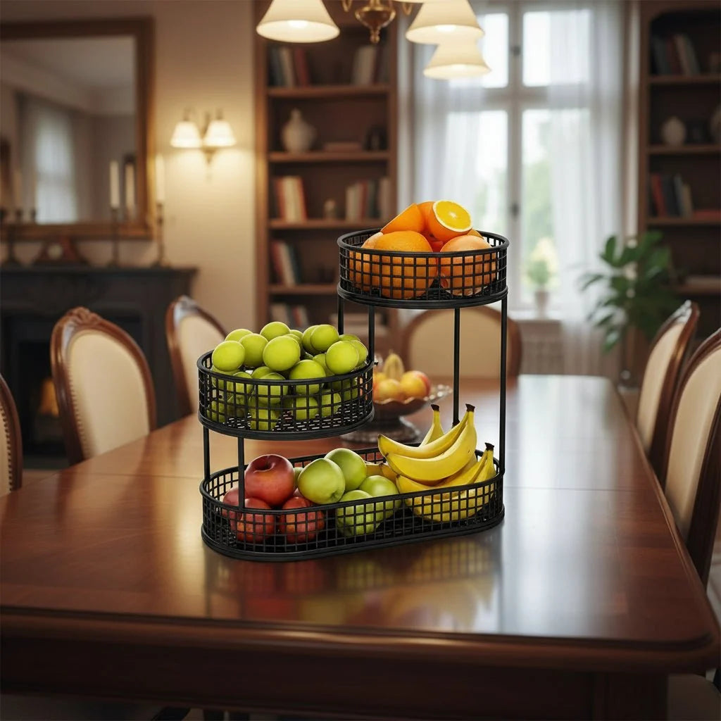 Fruit Stand Multi-Tier Metal Space-Saving