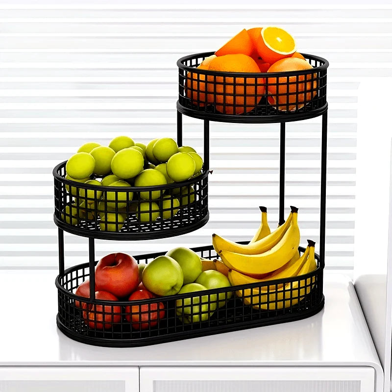 Fruit Stand Multi-Tier Metal Space-Saving