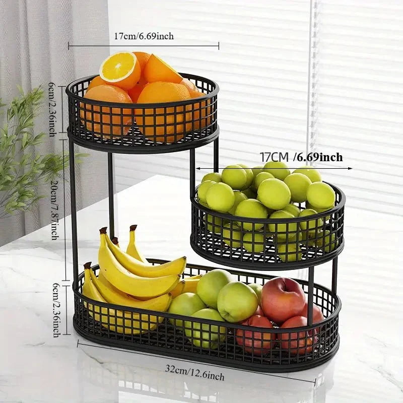 Fruit Stand Multi-Tier Metal Space-Saving