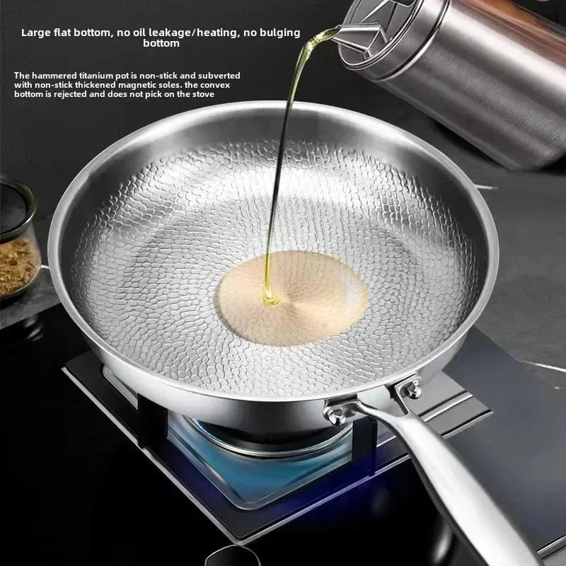 Frying Pan 100% Titanium Naturally Non-Stick Induction Compatible