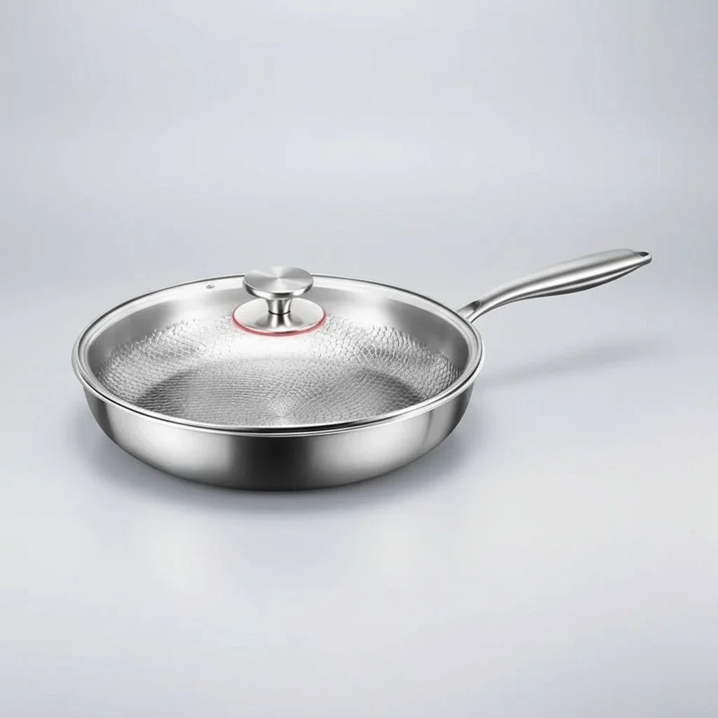 Frying Pan 100% Titanium Naturally Non-Stick Induction Compatible