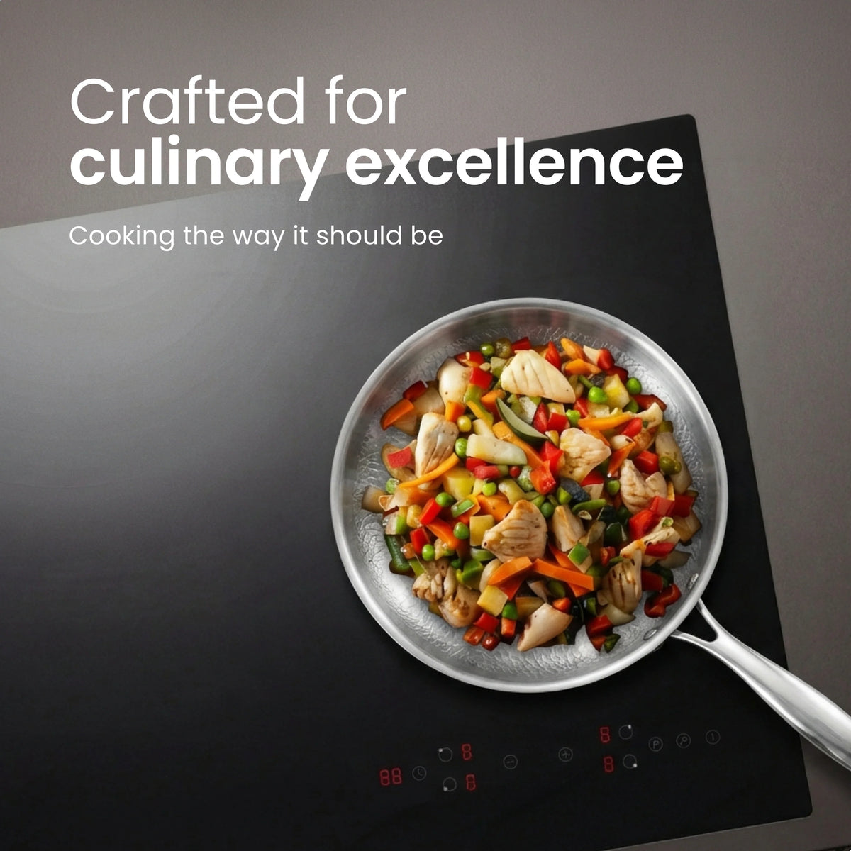 Frying Pan Uncoated Titanium PFAS-Free Dishwasher-Safe