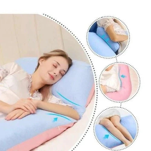 Full Body Pillow U-Shaped Adjustable Memory Foam Machine-Washable Cover