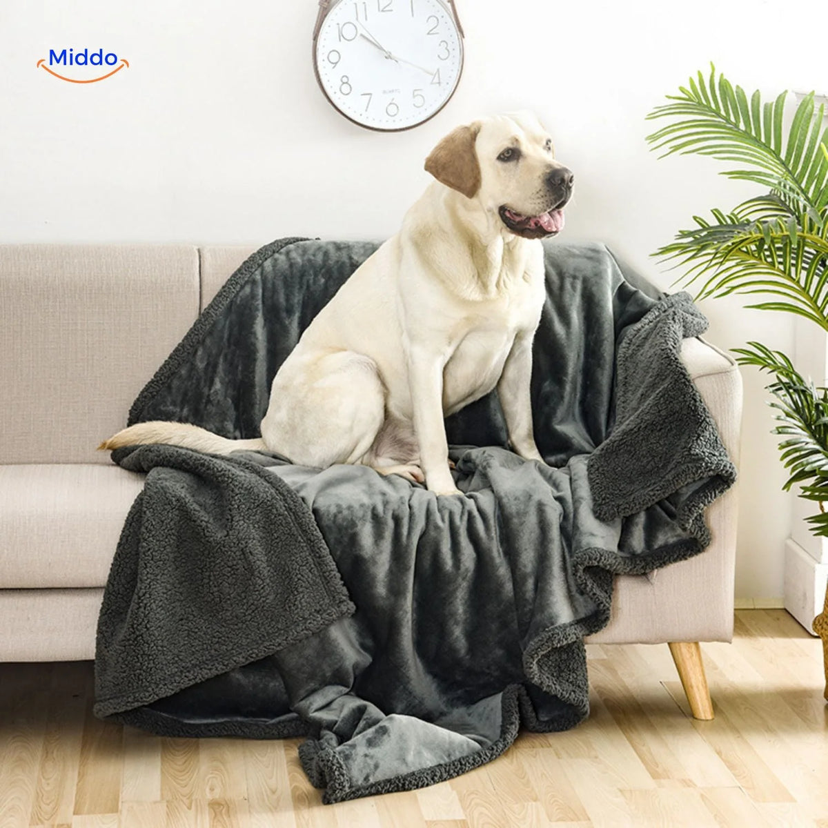 Furniture Protector Blanket Waterproof Soft Velour Machine Washable