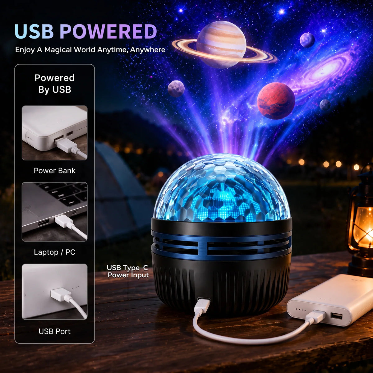 Galaxy Projector Night Light RGBW LED Flexible Gooseneck