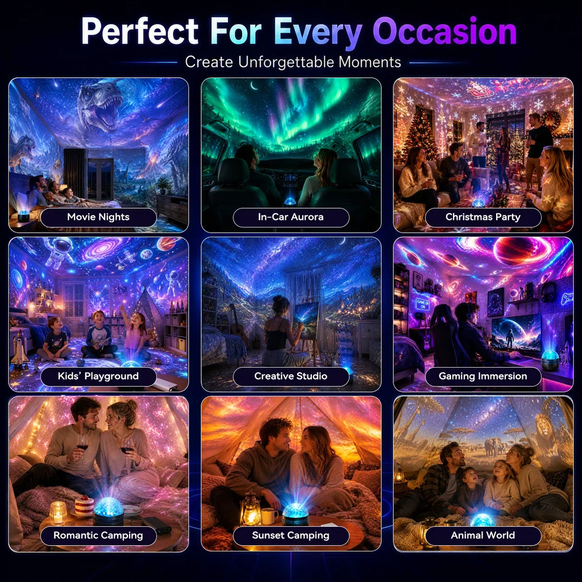 Galaxy Projector Night Light RGBW LED Flexible Gooseneck
