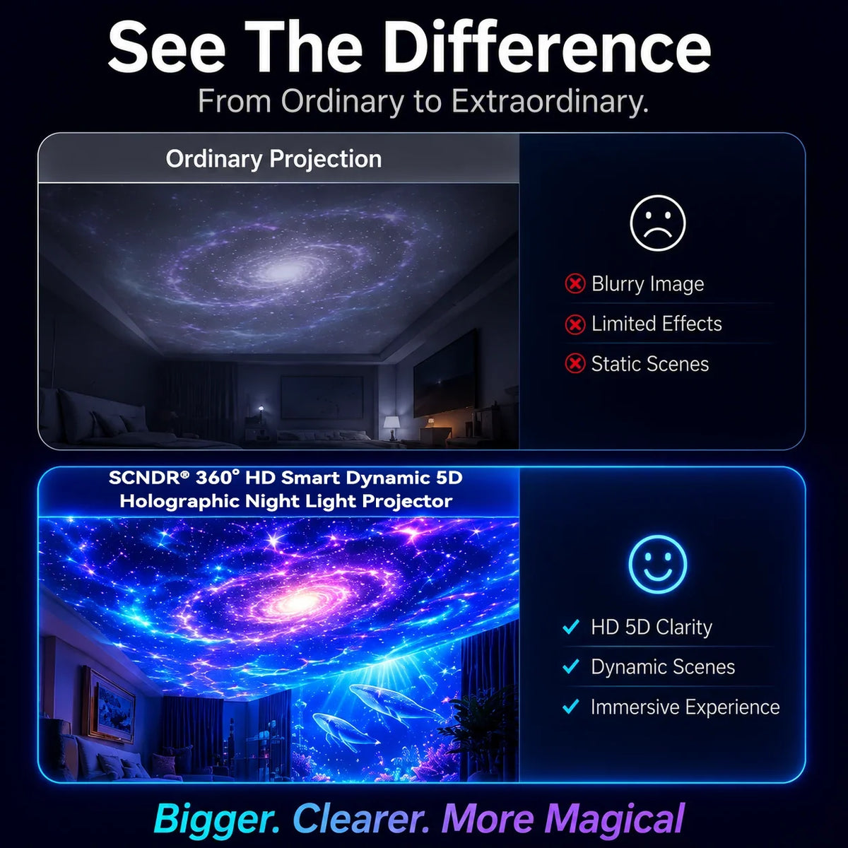 Galaxy Projector Night Light RGBW LED Flexible Gooseneck