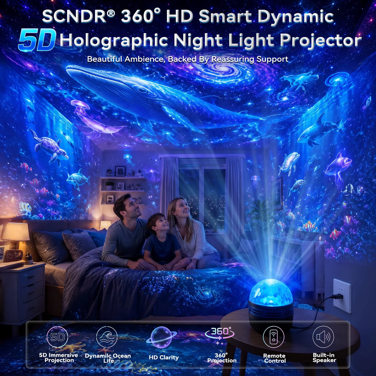 Galaxy Projector Night Light RGBW LED Flexible Gooseneck