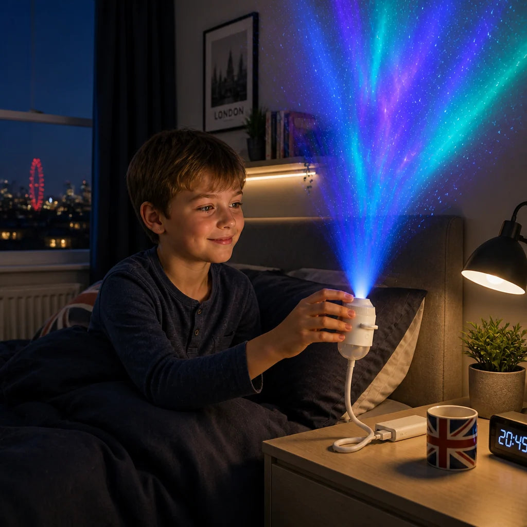 Galaxy Projector Star & Aurora Adjustable Brightness USB Powered