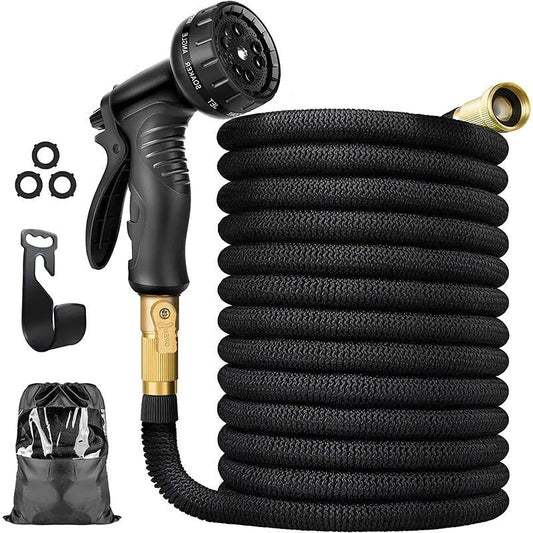 Garden Hose Expandable 8-Pattern Spray Nozzle Kink-Resistant Design