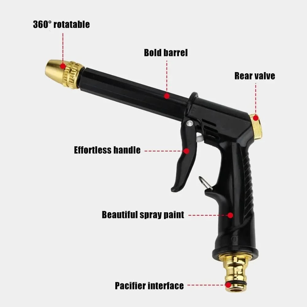 Garden Hose Nozzle Adjustable High-Pressure Spray Ergonomic Grip