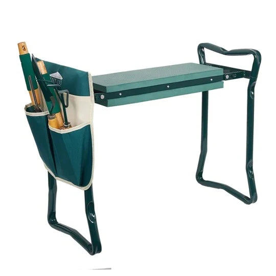 Garden Kneeler and Seat Foldable With Tool Pouch