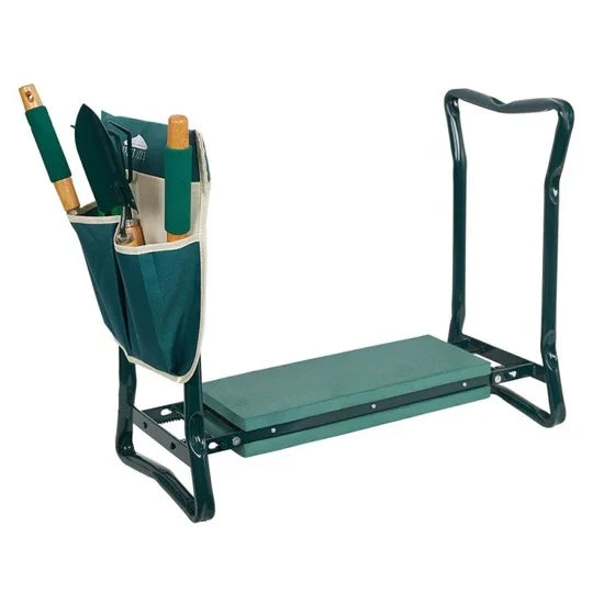 Garden Kneeler and Seat Foldable With Tool Pouch