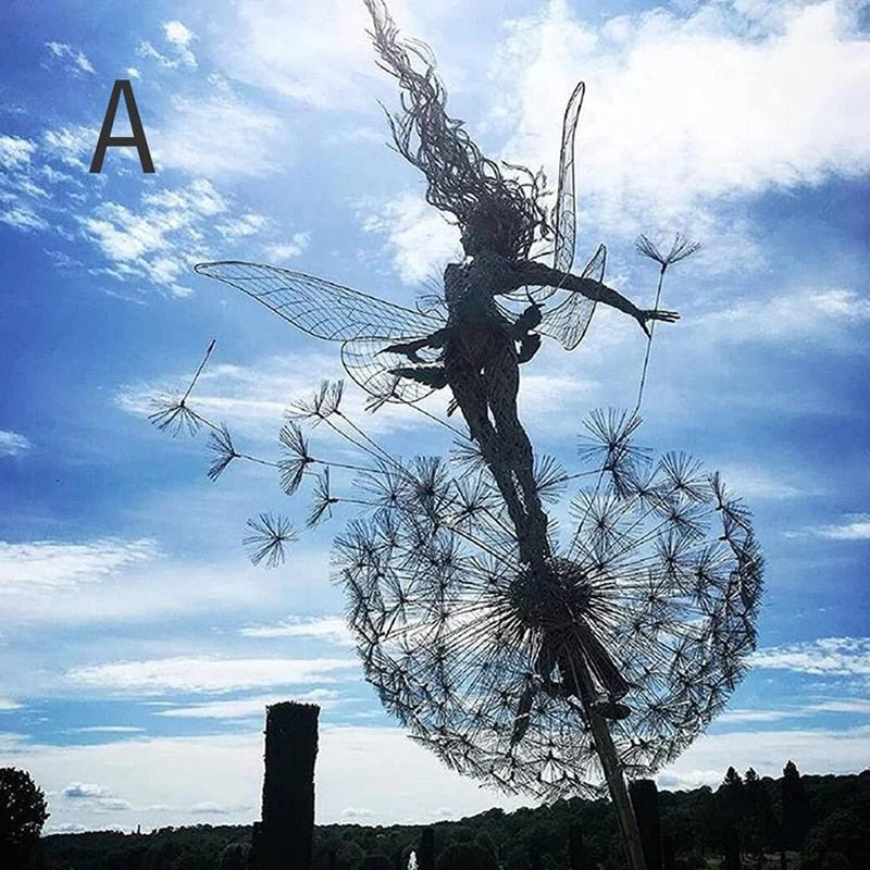 Garden Spinner Fairy Design Wind-Powered With Ground Stake