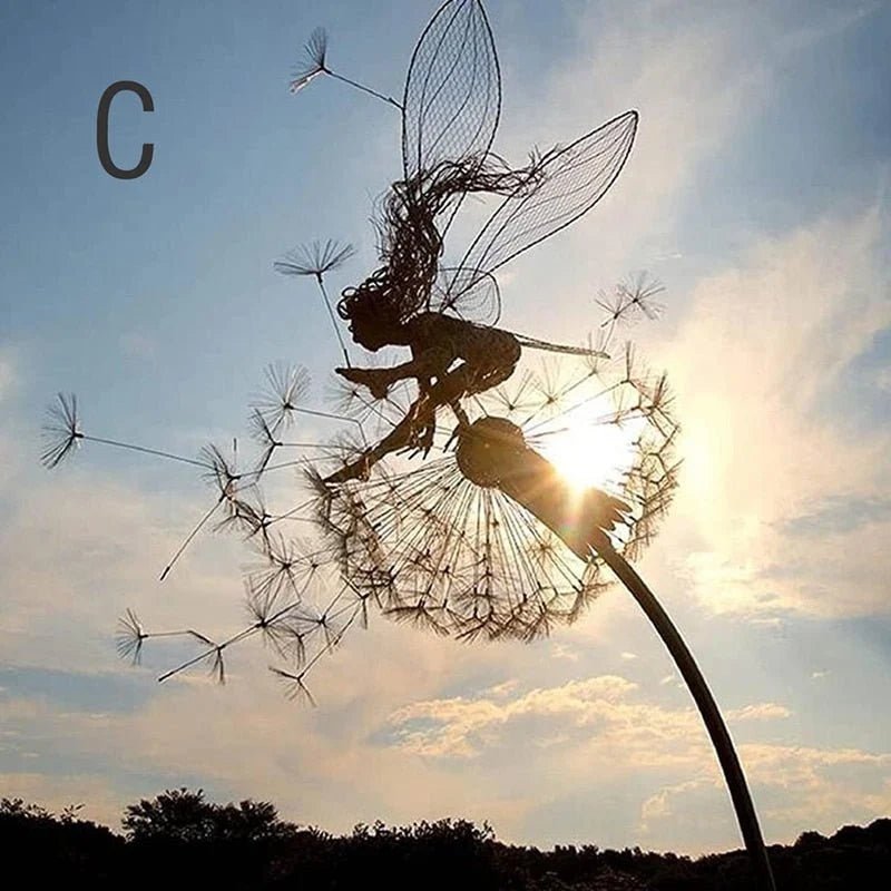 Garden Spinner Fairy Design Wind-Powered With Ground Stake