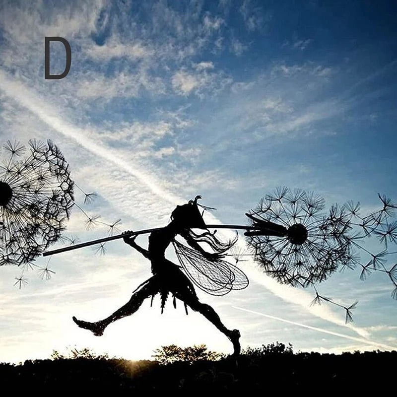 Garden Spinner Fairy Design Wind-Powered With Ground Stake