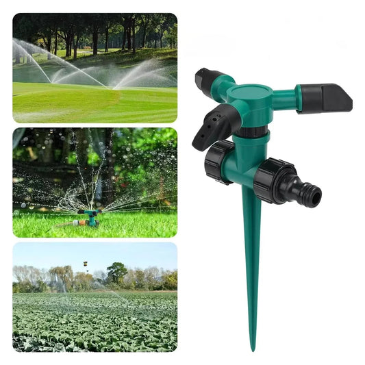 Garden Sprinkler Set 360 Degree Rotation Adjustable Nozzles Quick-Connect