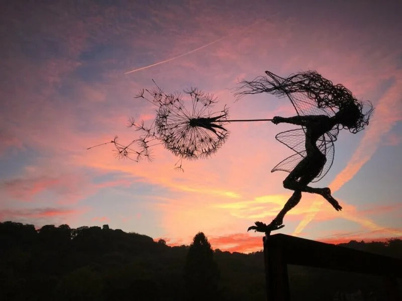 Garden Stake Fairy & Dandelion Weather-Resistant Adjustable Height