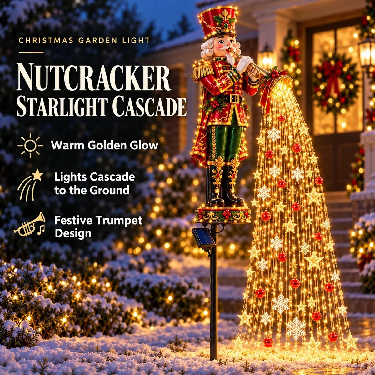 Garden Stake Lights Solar Powered Cascading LED