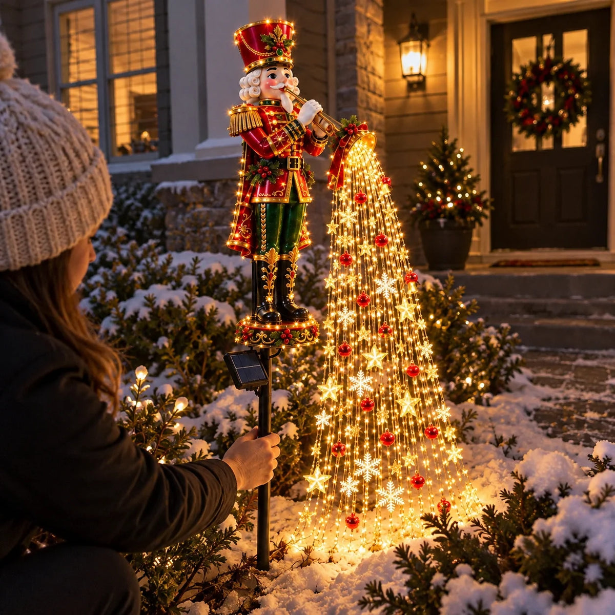 Garden Stake Lights Solar Powered Cascading LED
