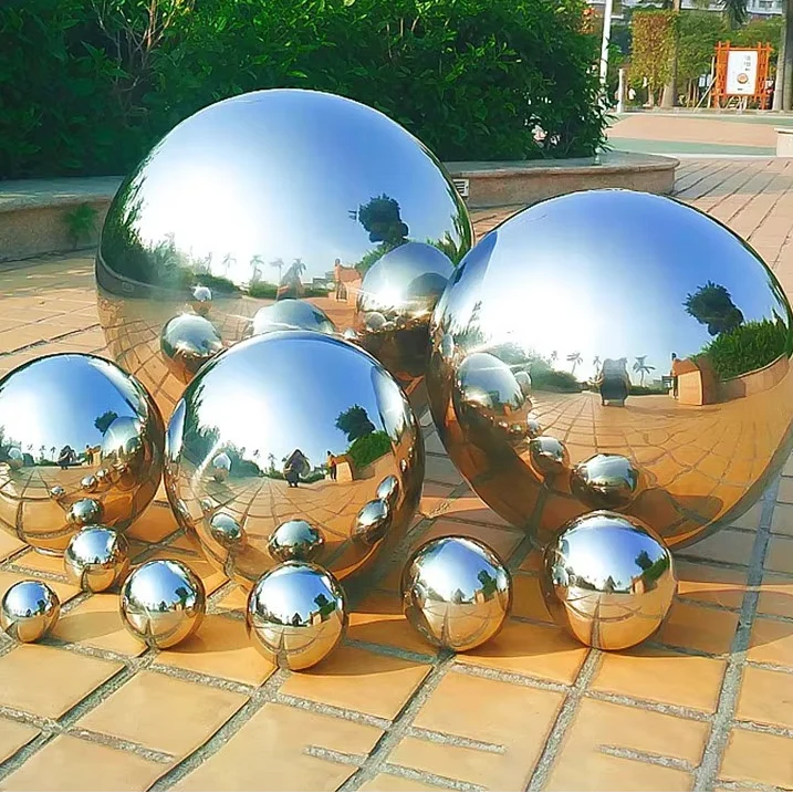 Garden Viewing Sphere Polished Mirror Stainless Steel Weather-Resistant