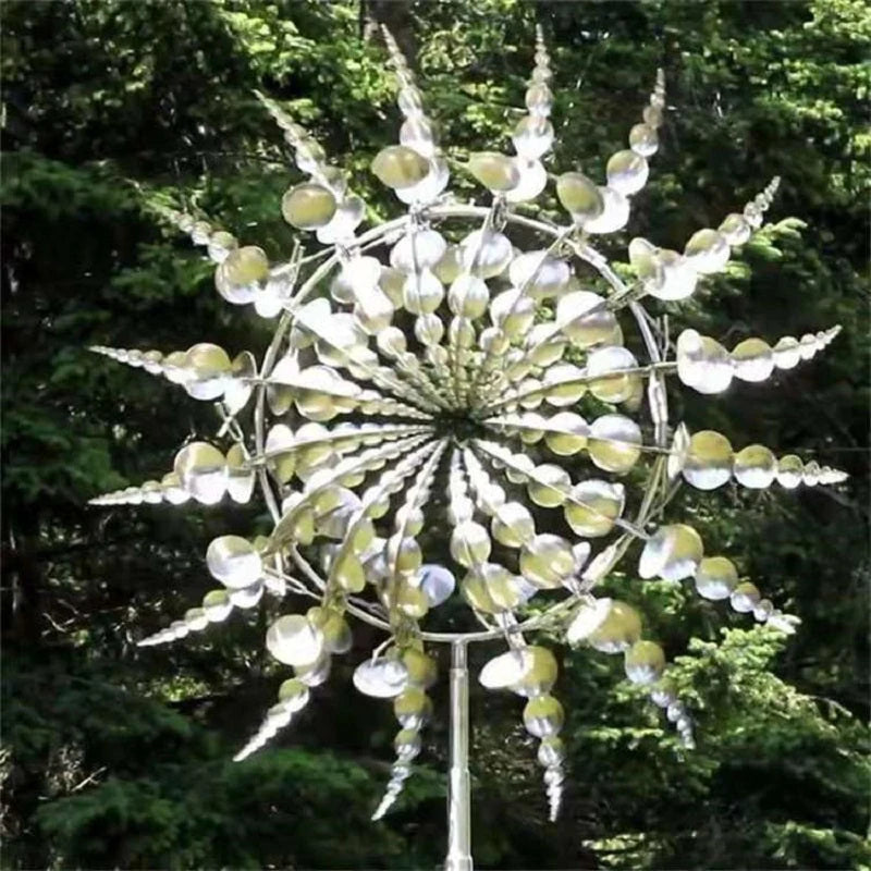 Garden Wind Spinner Iron Multicolor Ball-Bearing 39 Inch