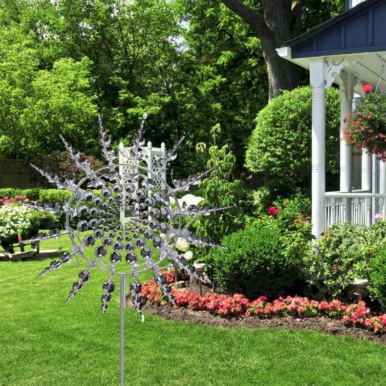Garden Wind Spinner Iron Multicolor Ball-Bearing 39 Inch