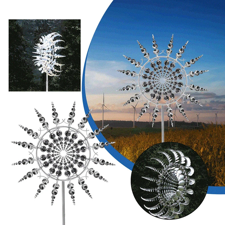 Garden Wind Spinner Iron Multicolor Ball-Bearing 39 Inch