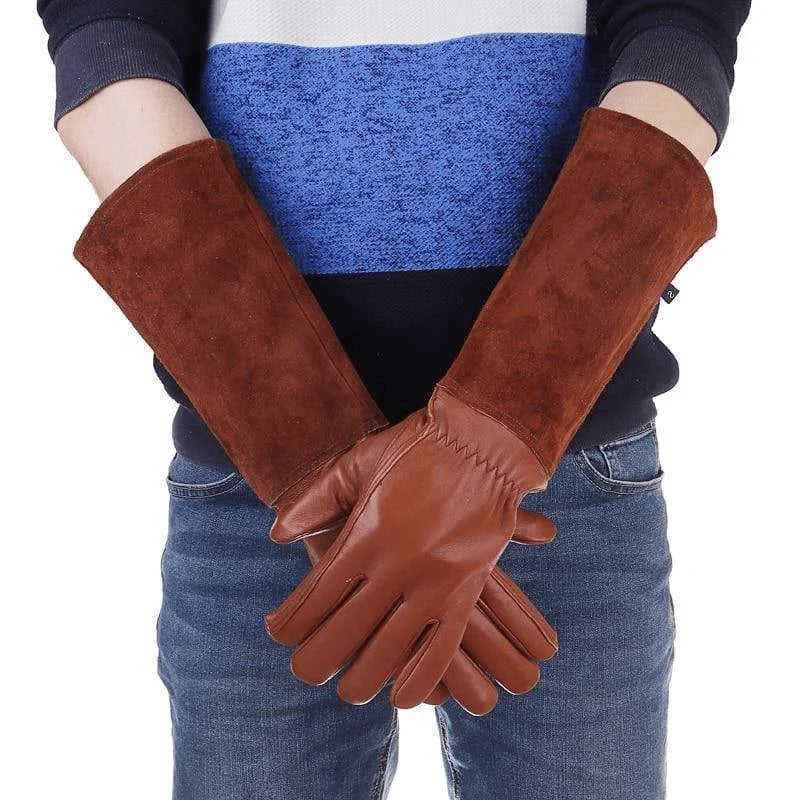 Gardening Gloves Thorn Protection Reinforced Stitching Elastic Wrist Strap