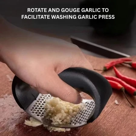 Garlic Press Stainless Steel Lever Action Dishwasher-Safe