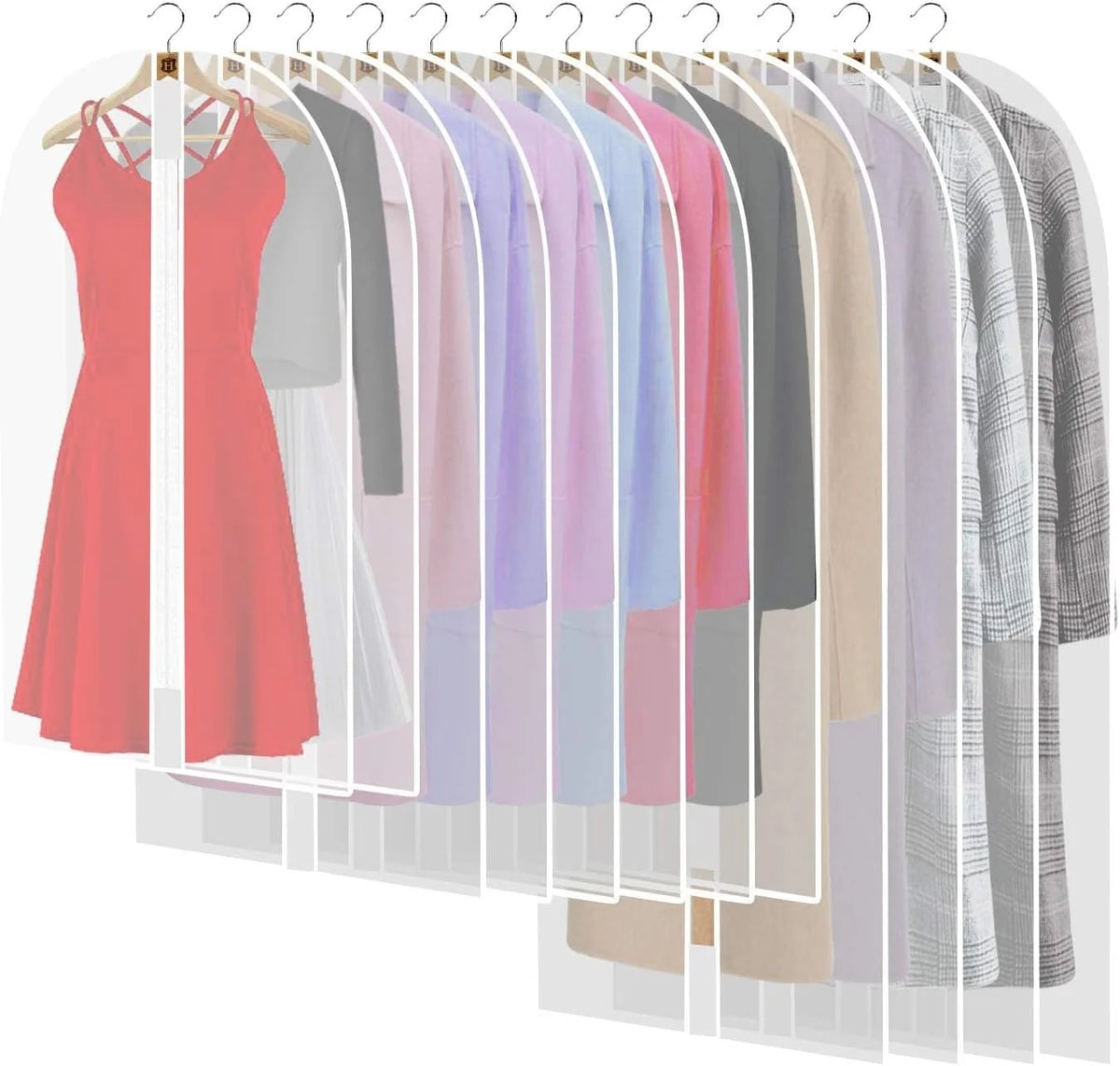 Garment Bags Set of 4 71-Inch Dust Protection