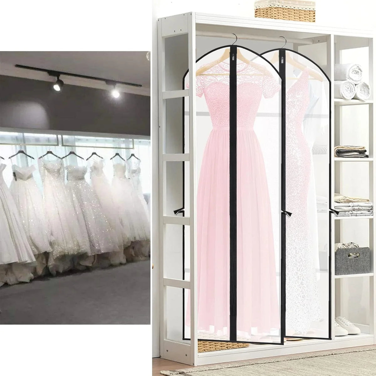 Garment Bags Set of 4 71-Inch Dust Protection