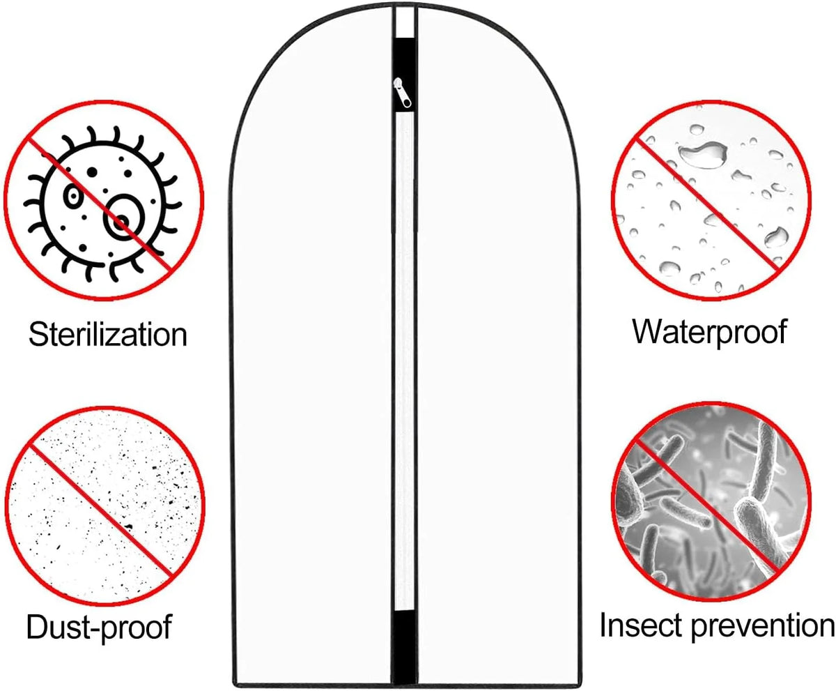 Garment Bags Set of 4 71-Inch Dust Protection
