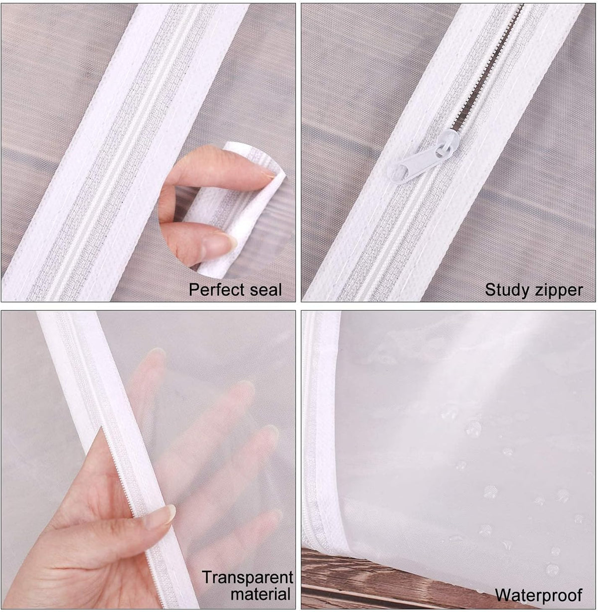 Garment Bags Set of 4 71-Inch Dust Protection