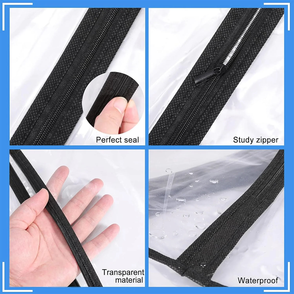 Garment Bags Set of 4 71-Inch Dust Protection